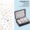 2-Layer Floating Effect Jewelry Box for Women – Premium PU Leather Organizer with Detachable Tray for Rings, Earrings, Necklaces & Bracelets, Elegant Black Case (Black)